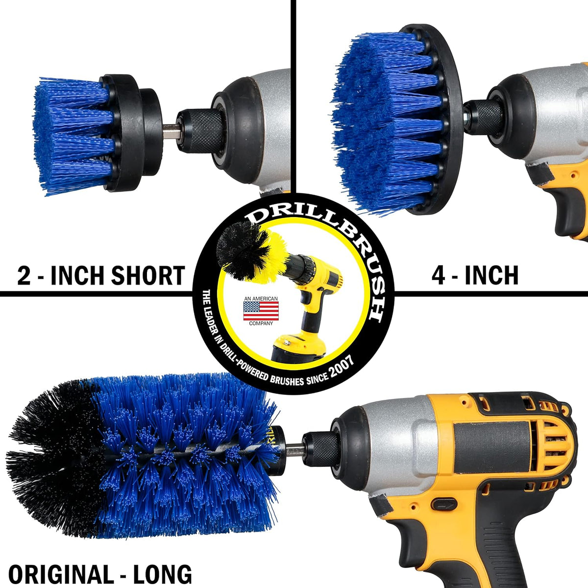 Pool Cleaner - Car Wash Detailing and Scrubbing Brush Kit - Boat Scrubber