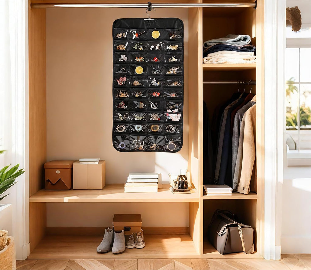 Bloss Hanging Jewelry Organizer for Closet, 80 Pockets