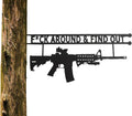 Metal No Trespassing Sign "You're In Range" Gun Metal Door, Wall or Tree Hanger Sign Decoration by GUTE,Metal Wall Art,Hanger, Gun Owners (Fck Around And Find Out)