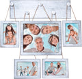 Collage Picture Frames 4x6 Set of 5 for Wall – Rustic White Farmhouse