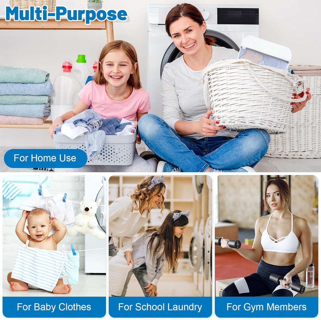 3-Pack Durable Honeycomb Mesh Laundry Bags for Delicates, M + L + XL