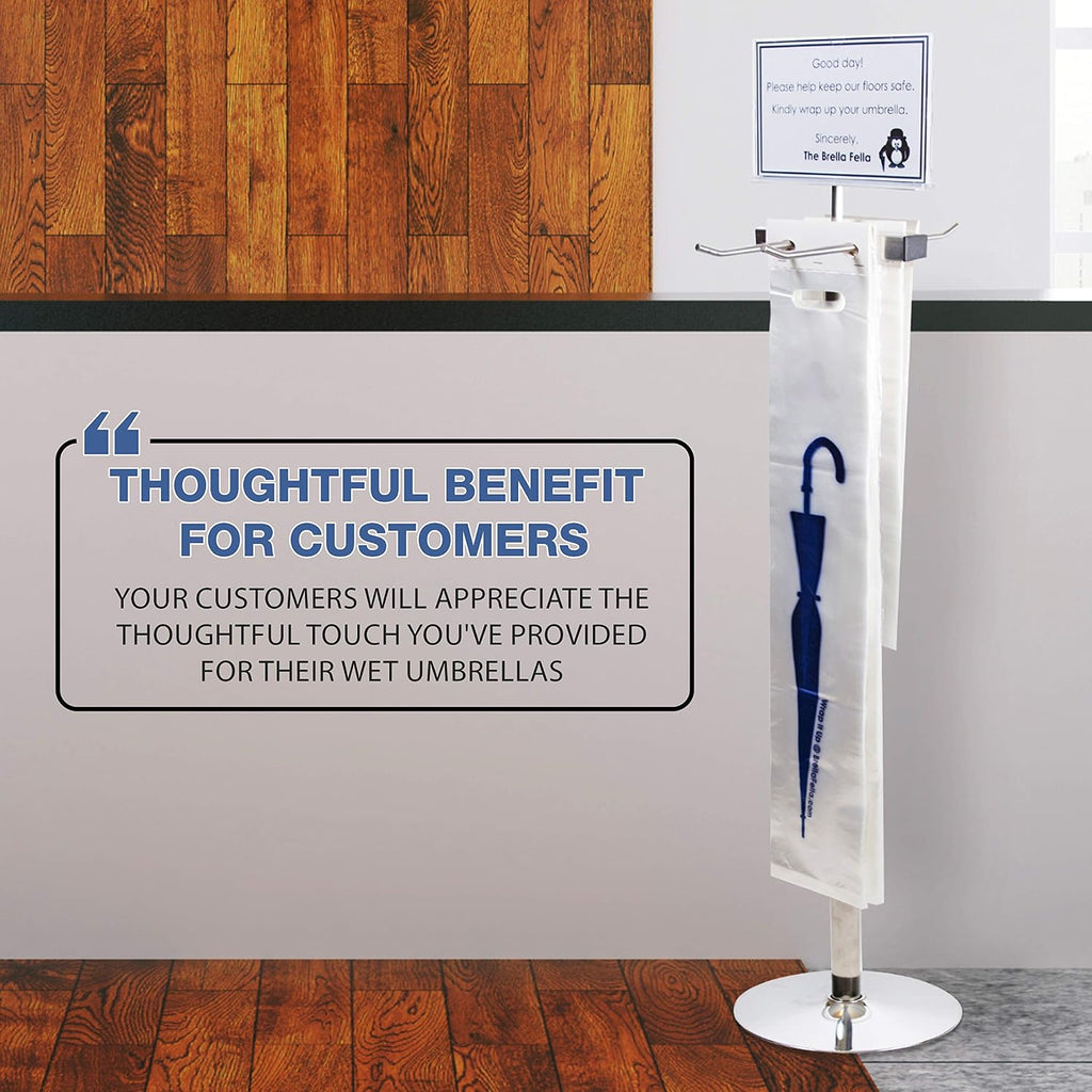 Wet Umbrella Bags - 28" Disposable Plastic Bag Refills for Umbrella Stand/Holder - 1000 Large Size Pack