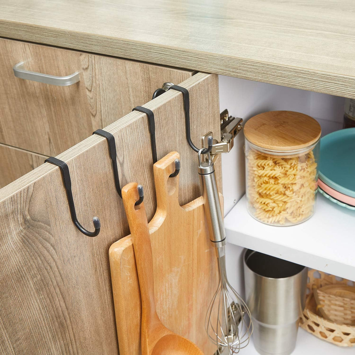 Patelai 8 Pcs Over Cabinet Hook Double SShaped Drawer Hanger Dorm Hook