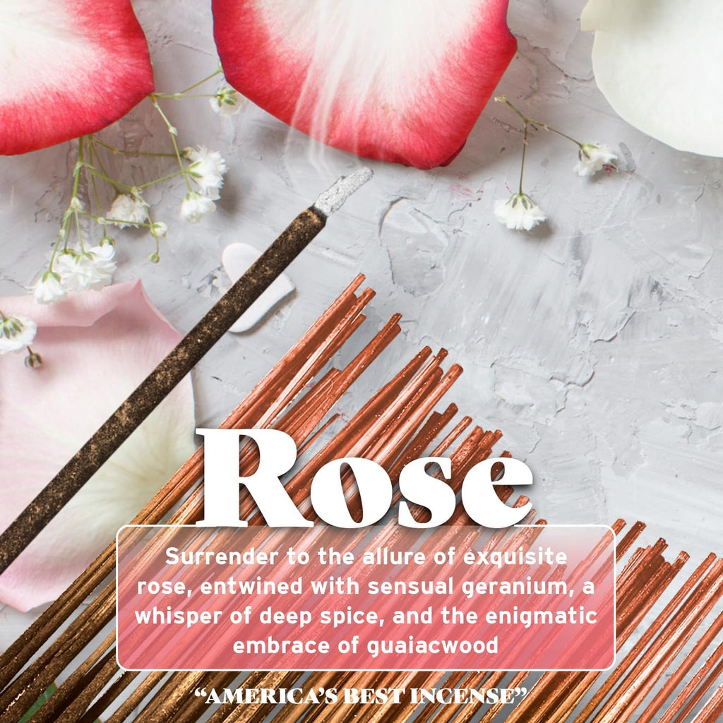 Wild Berry Rose 11-Inch Incense Sticks, Hand Dipped, 100 Count