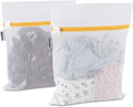 Mamlyn Mesh Laundry Bag for Delicates, Wash Bag for Underwear and Lingerie, Makeup Organizer Bag (2 Small)