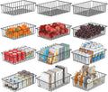 Simple Trending 12 Pack Extra Large Wire Storage Baskets, Black