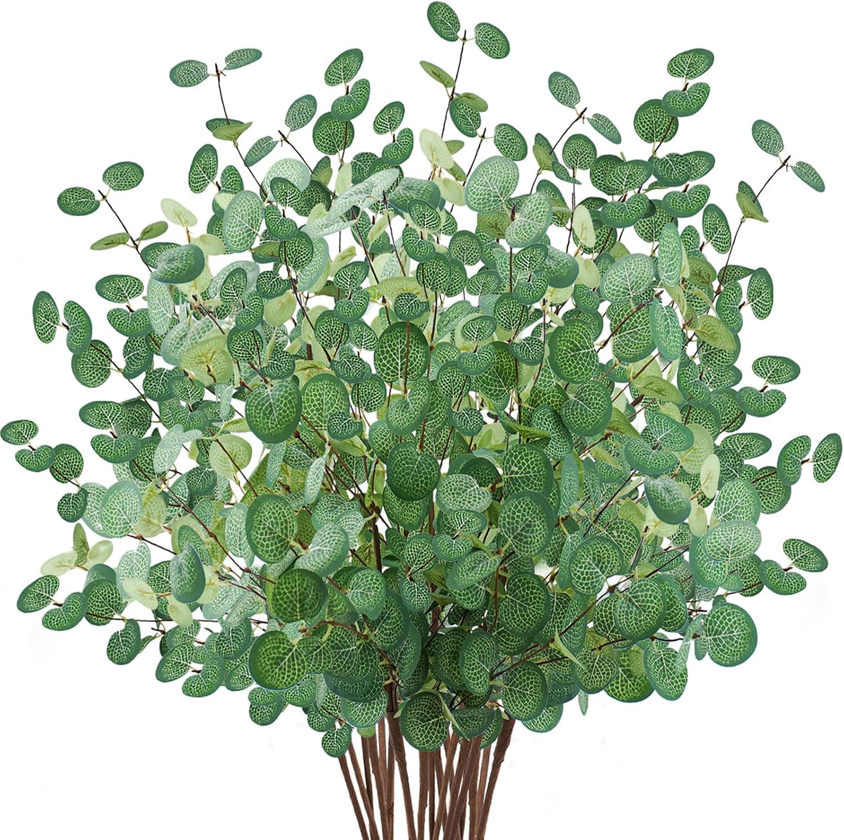 Agusbagli 6 Pcs Artificial Eucalyptus Leaves, 28'' Greenery Stems for Vase