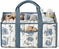 Blissful Diary Floral Diaper Caddy Organizer, Peony Blue