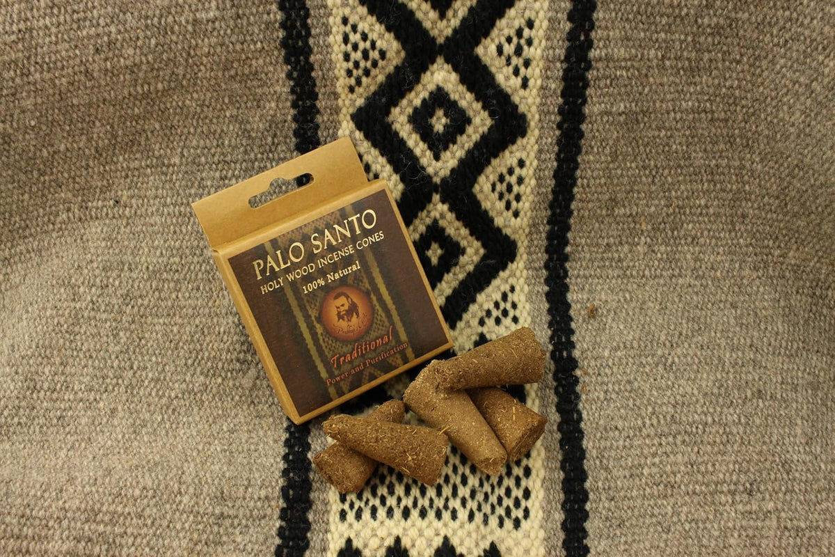 Prabhuji's Gifts Palo Santo Incense Cones - Traditional - Handmade Natural Incense Cones - Palo Santo Cones - Spiritual Incense - Holy Wood Incense - Power & Purification - (6 Cones)