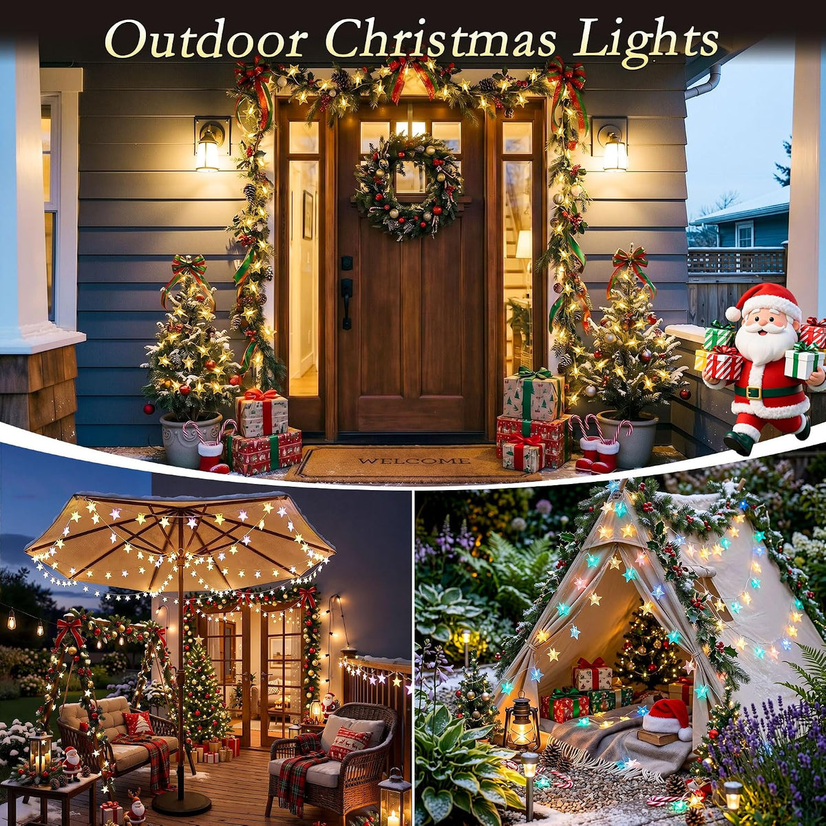Star Lights String Lights USB 50FT 100 LED Warm White & Multicolor Changing