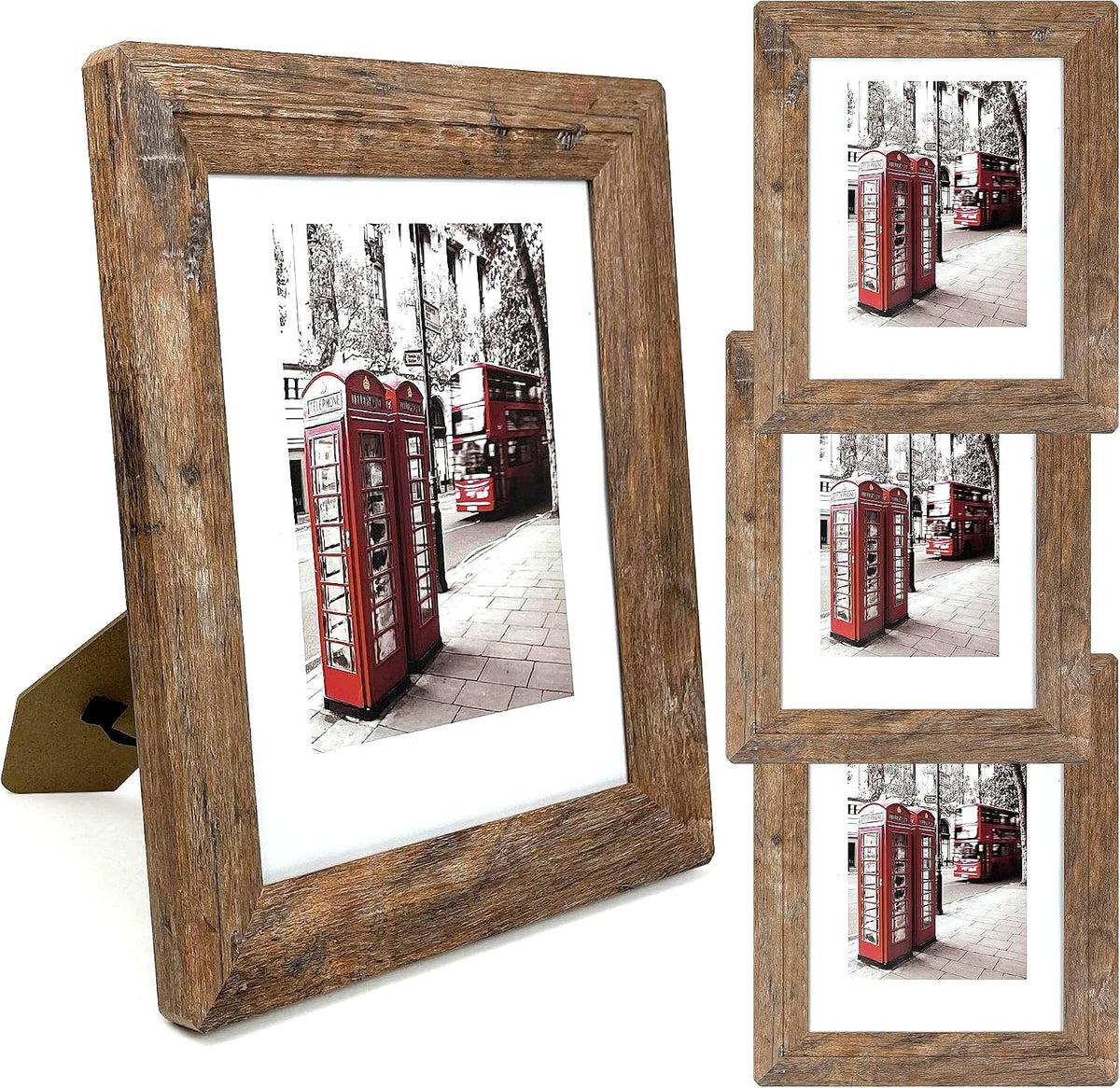 8x10 Wooden Picture Frames with Real Tempered Glass.