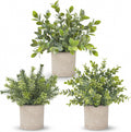 Der Rose 3 Pack Fake Plants Artificial Plants for Office Bathroom Decor