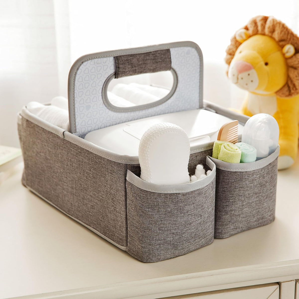 Munchkin® Portable Diaper Caddy Organizer, Grey