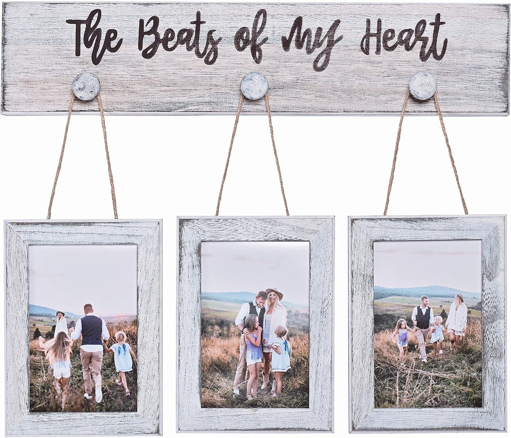 4X6 Picture Frames Collage Farmhouse Rustic Vintage Distressed Solid Wood