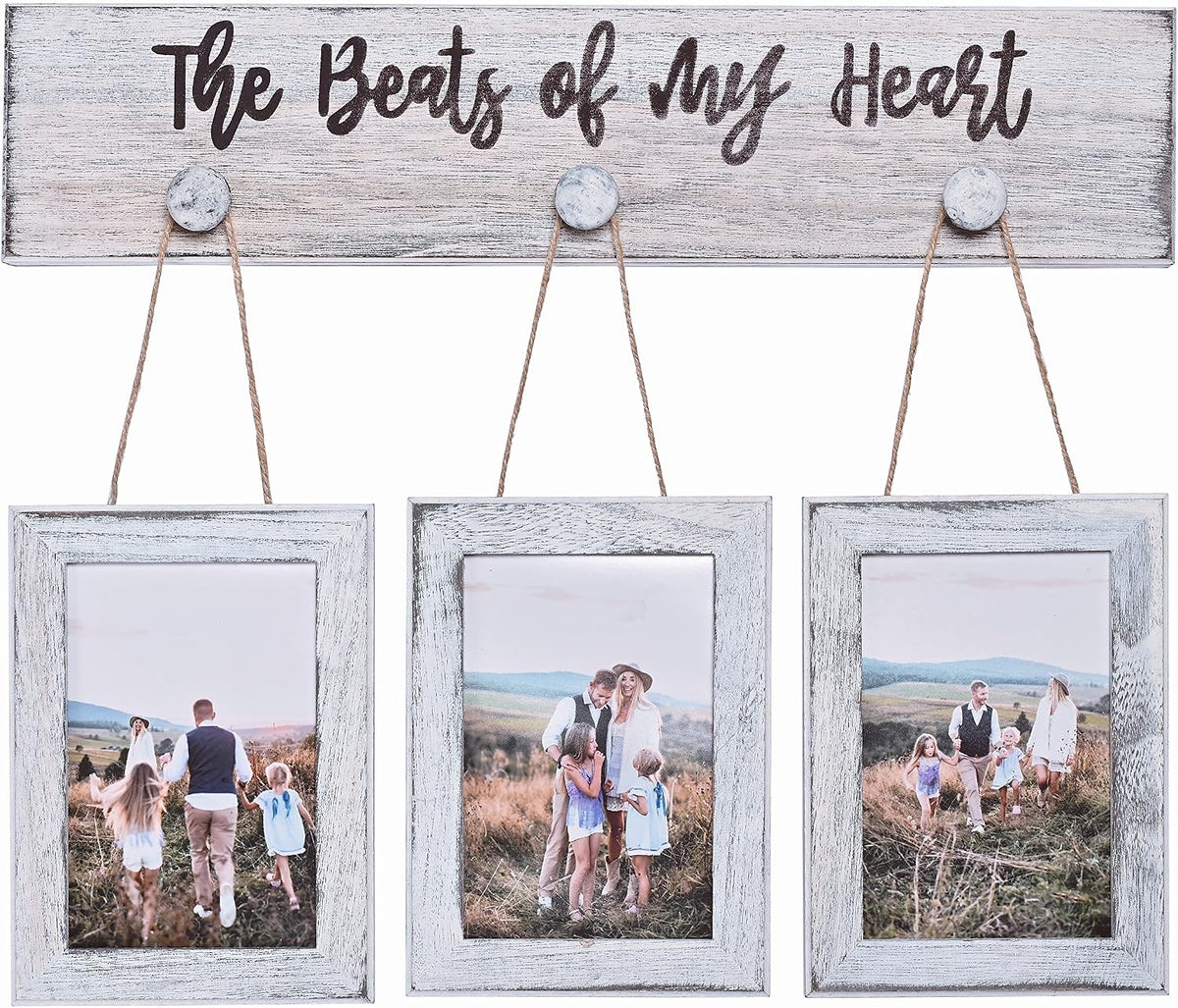 4X6 Picture Frames Collage Farmhouse Rustic Vintage Distressed Solid Wood