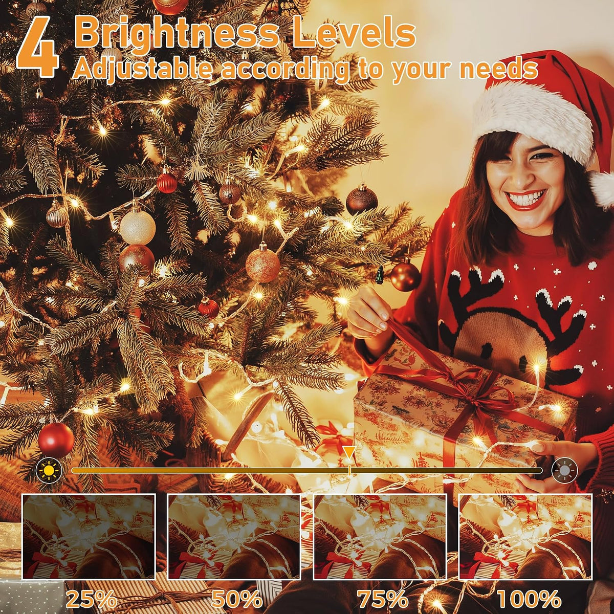 400 LED Christmas Lights, 131FT Outdoor String Lights with Remote