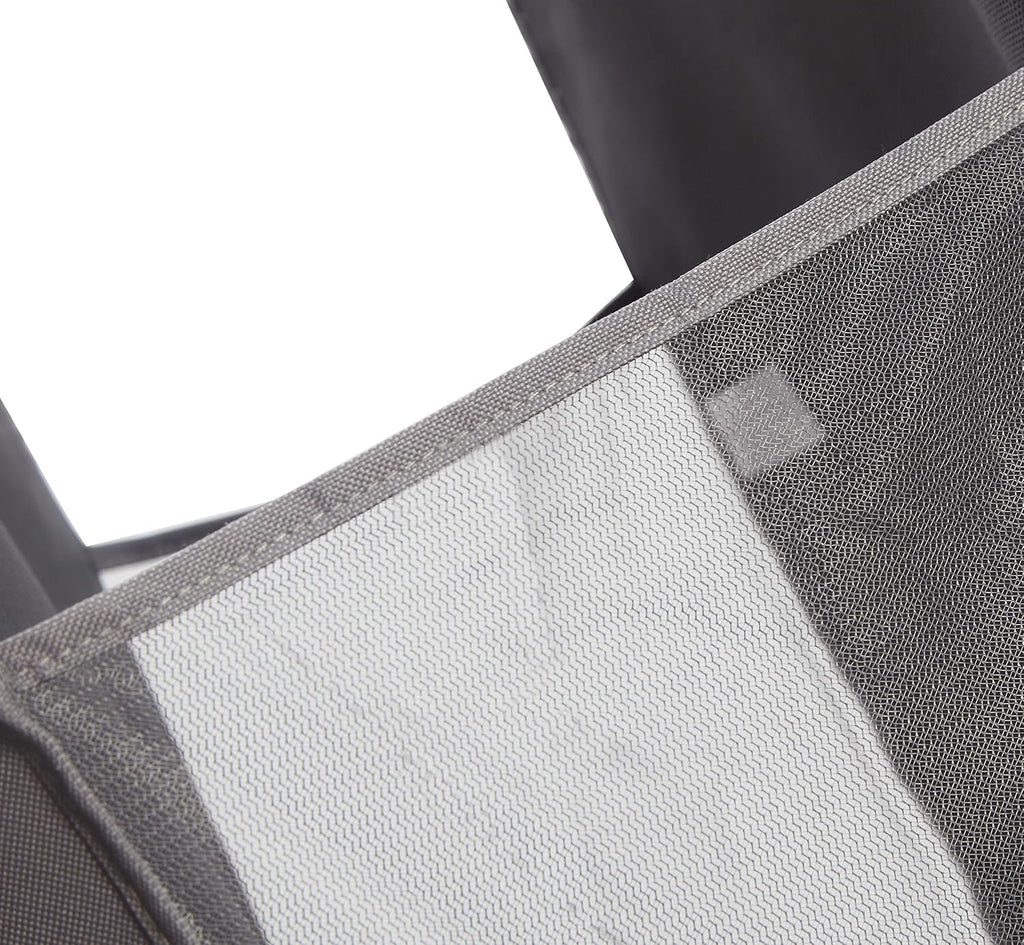 STORAGE MANIAC 2-Pack Hanging Laundry Hamper, Front See-Through Mesh Bag, Slim Basket, Double Hanging Closet Hamper, Narrow Organizer, Grey