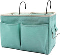 Bedside Caddy, Hanging Storage Bag with Hooks for Bunk & Dorm Bed Rails