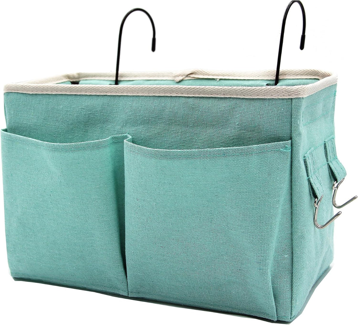 Bedside Caddy, Hanging Storage Bag with Hooks for Bunk & Dorm Bed Rails