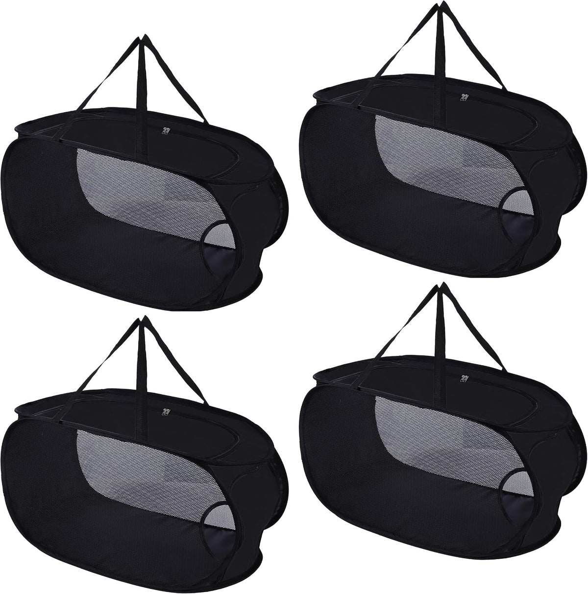 4 Pcs Mesh Popup Laundry Hamper, Opening Laundry Basket,Popup Laundry Basket with Durable Handles,Foldable Pop-up Mesh Hamper Dirty Clothes Basket for Clothes & Laundry-Home Organization