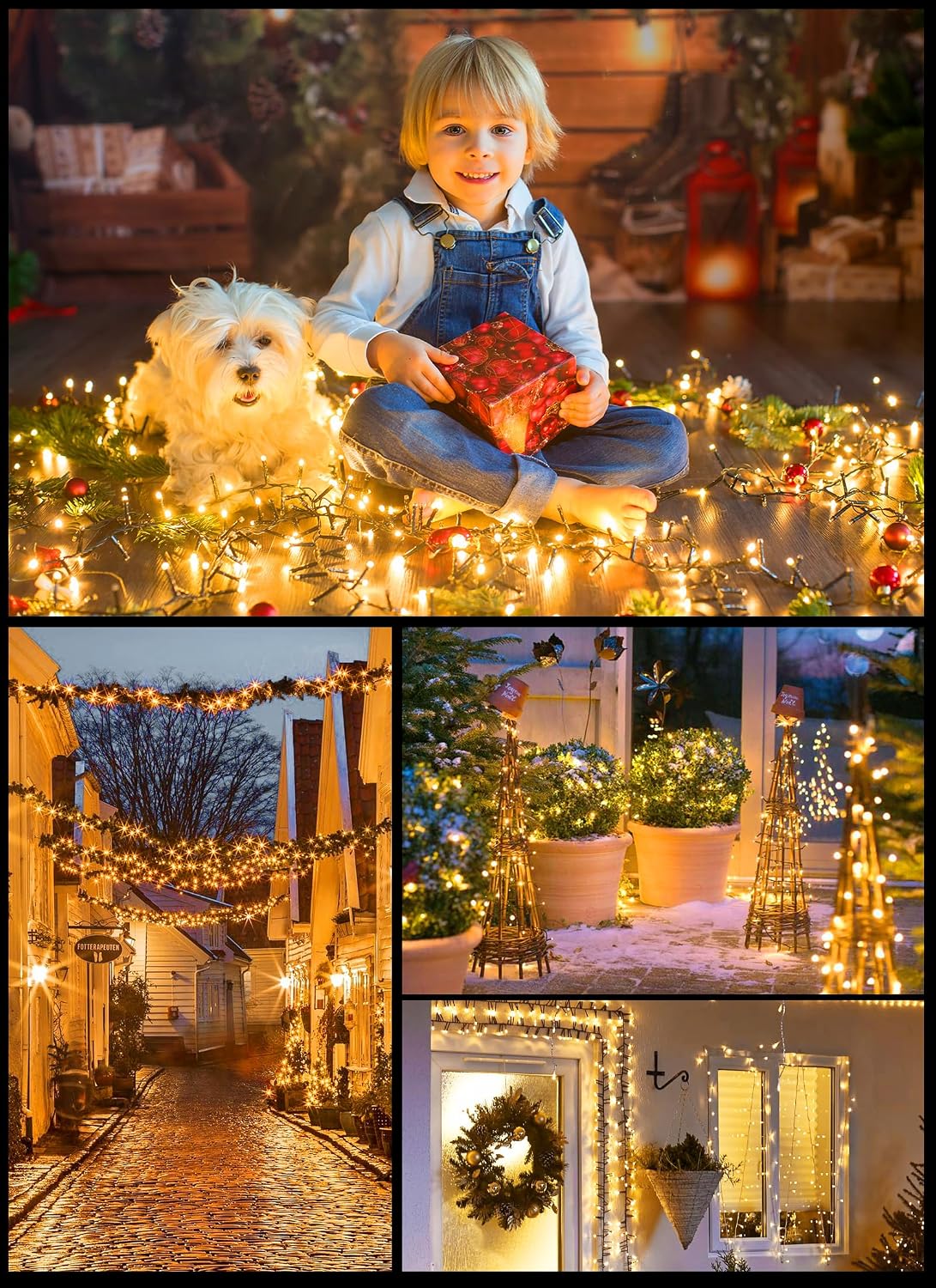 Brightown Christmas Tree Cluster Lights - 2000 LED 100 Ft Firecrackers String, 12 Modes Timer Remote Waterproof Plug-in Twinkle Fairy for Outdoor Xmas Tree Garland Party