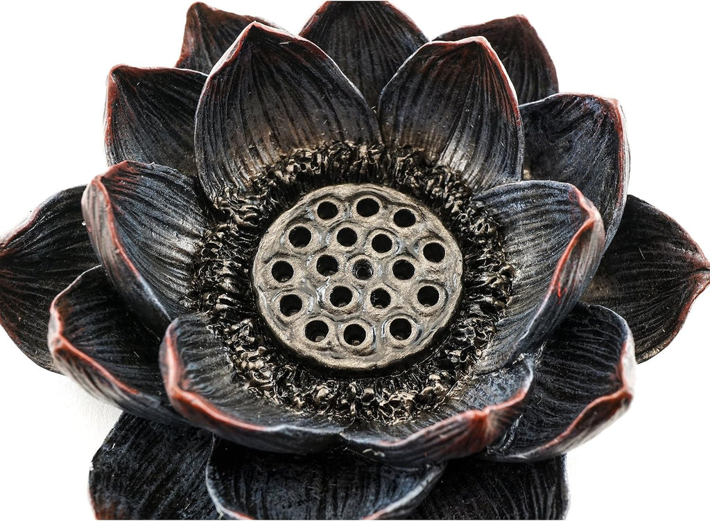 Lotus Incense Burner and Votive T-Light Candle Holder Meditation Flower Buddha