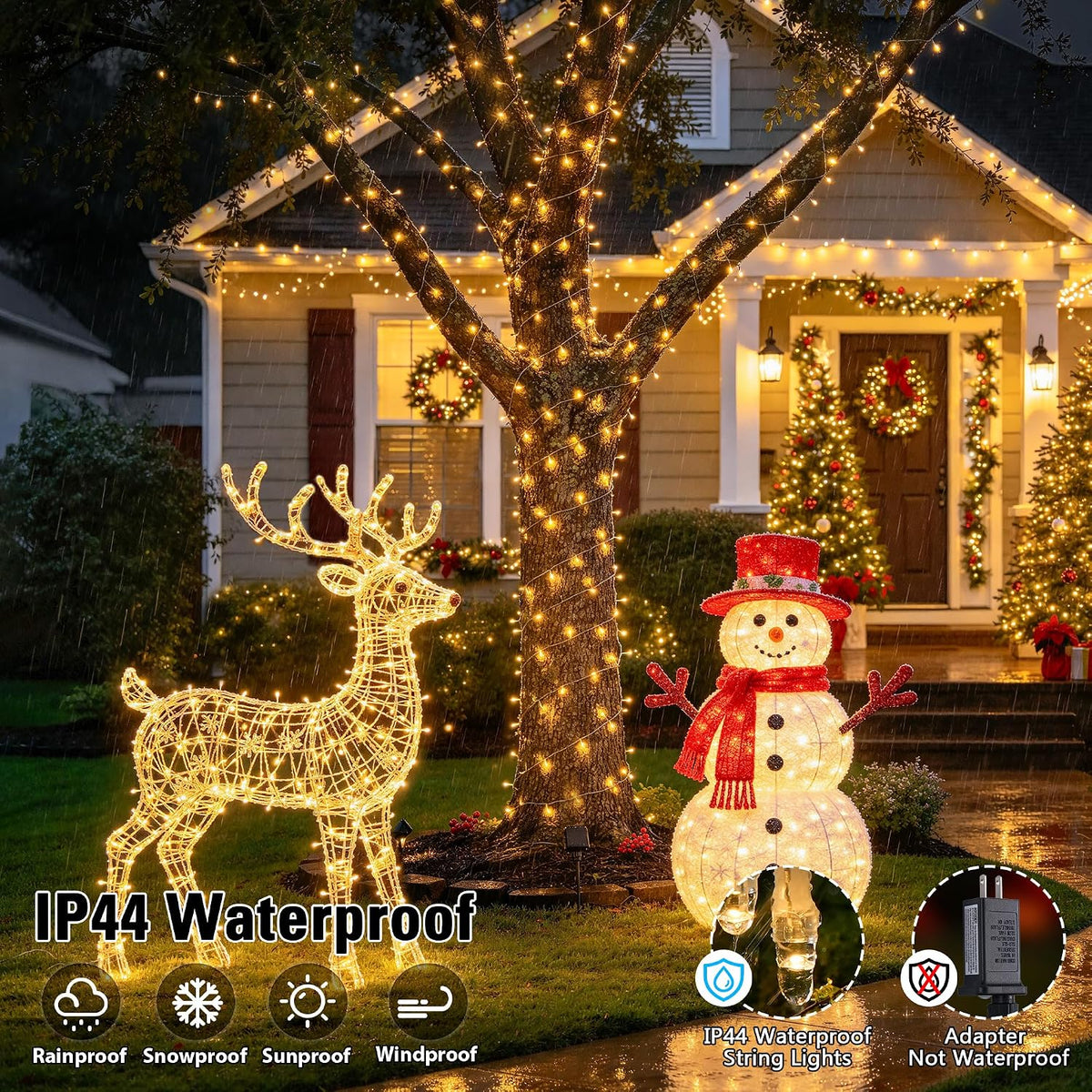 JMEXSUSS 200 LED Christmas Lights Outdoor Indoor String Lights for Bedroom