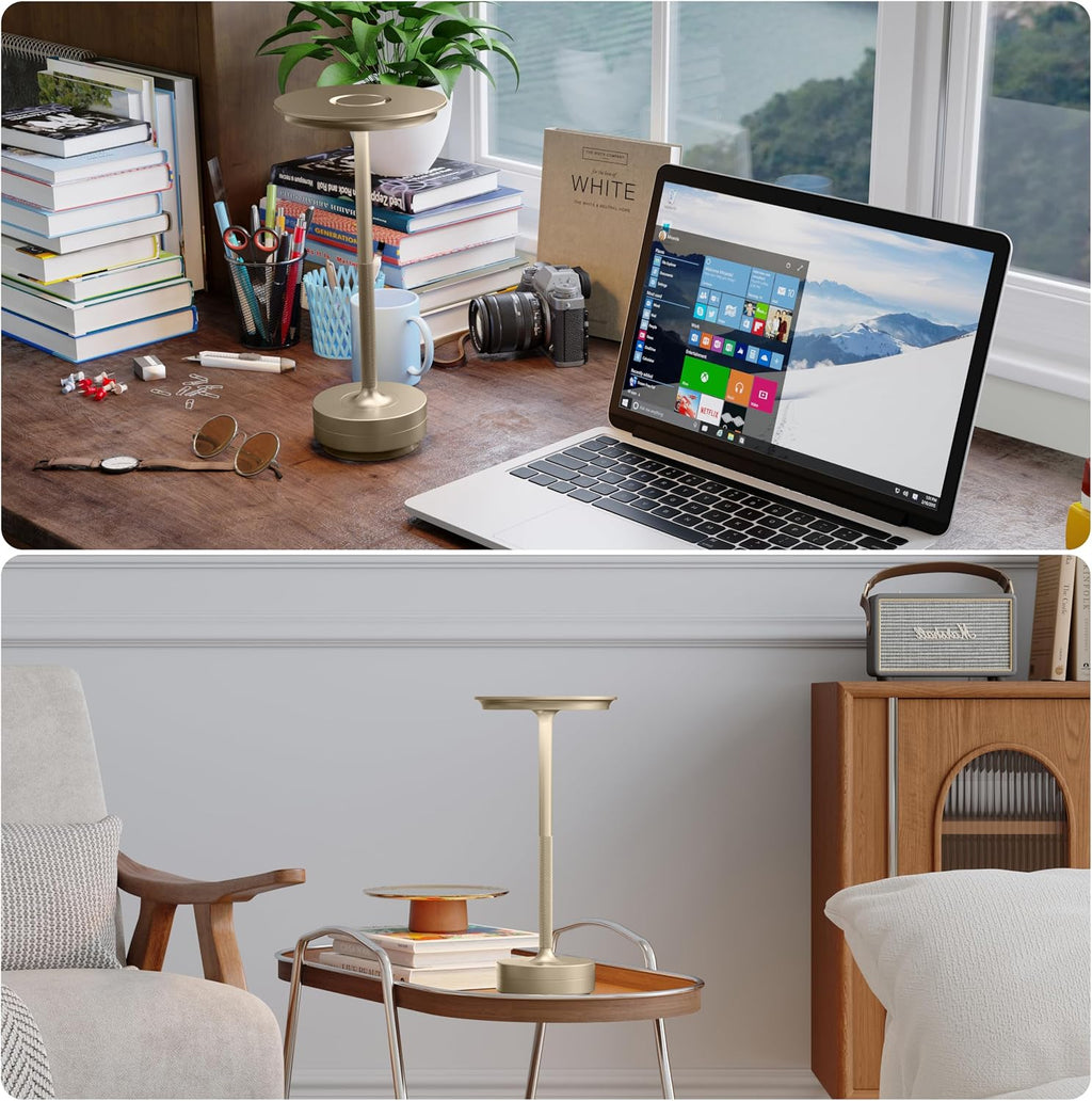 TBBGA 1 Pack Rechargeable Table Lamps Cordless, 5000mAh Outdoor Table Light