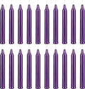 Mega Candles Mini Taper Chime Spell Candle 20 Count 4" x 1/2" Mtl D-Purple