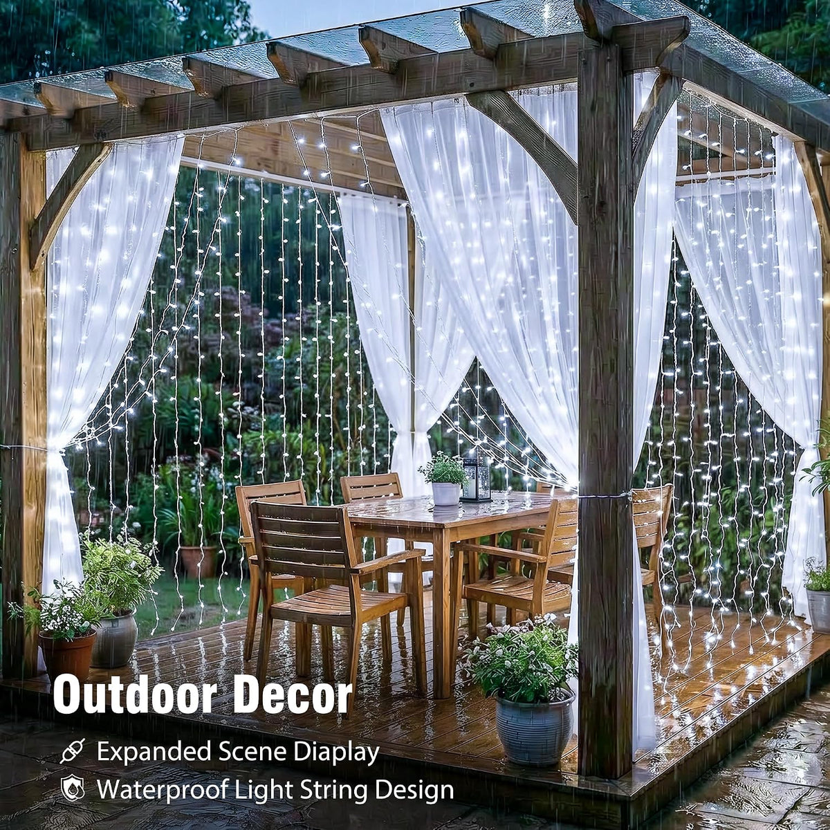 304 LED Curtain Lights, 9.8FT x 9.8FT Fairy Lights for Bedroom