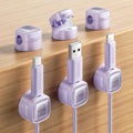 Toocki 6 Pack Magnetic Cable Clips, Purple