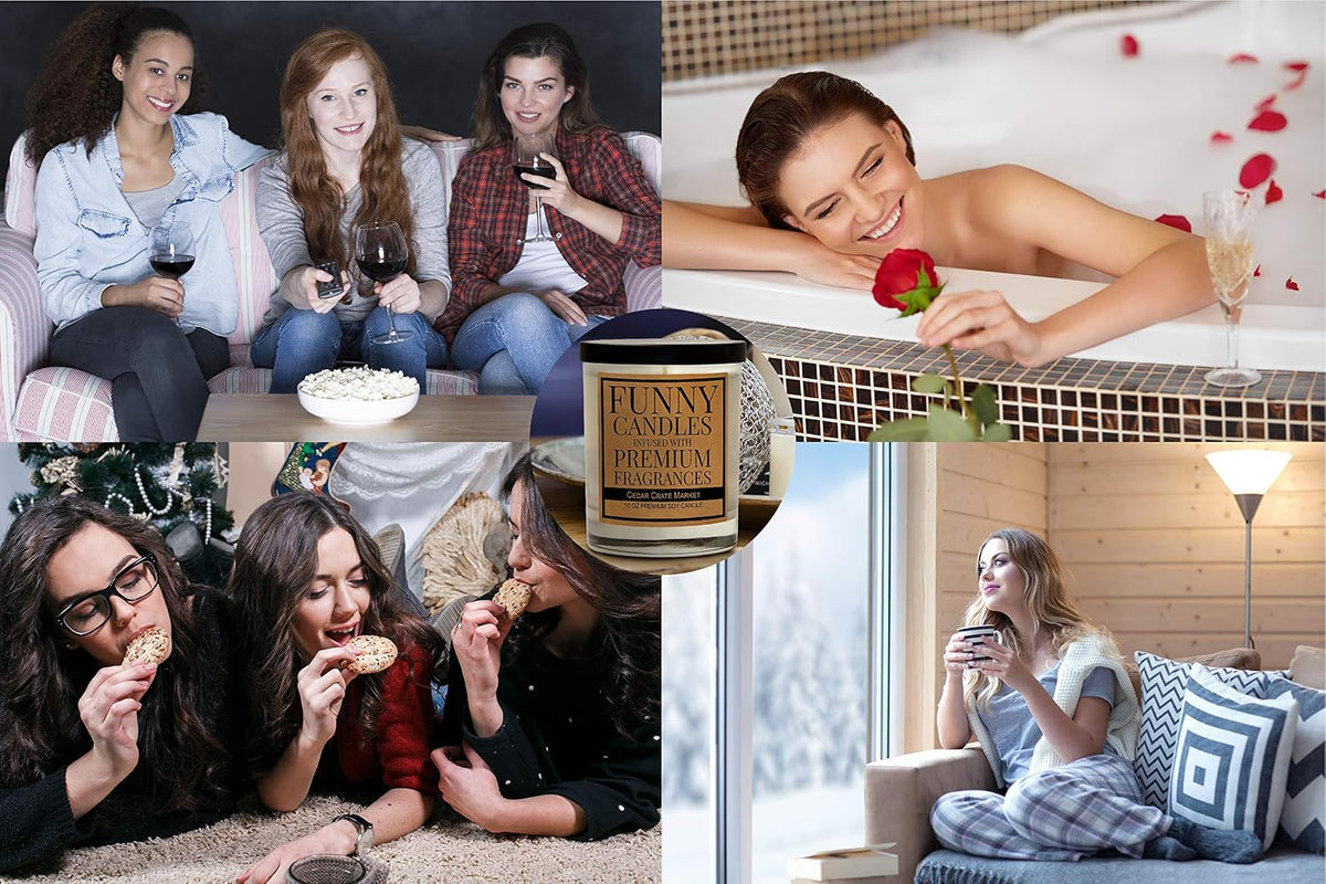 Cedar Crate Market House Warming Presents for New Home 2026, Funny Housewarming Candle, New Apartment Decor, New Gift Ideas for Women Men Friends, Couples, Unique Gifts, 100% Soy Wax, Made in USA