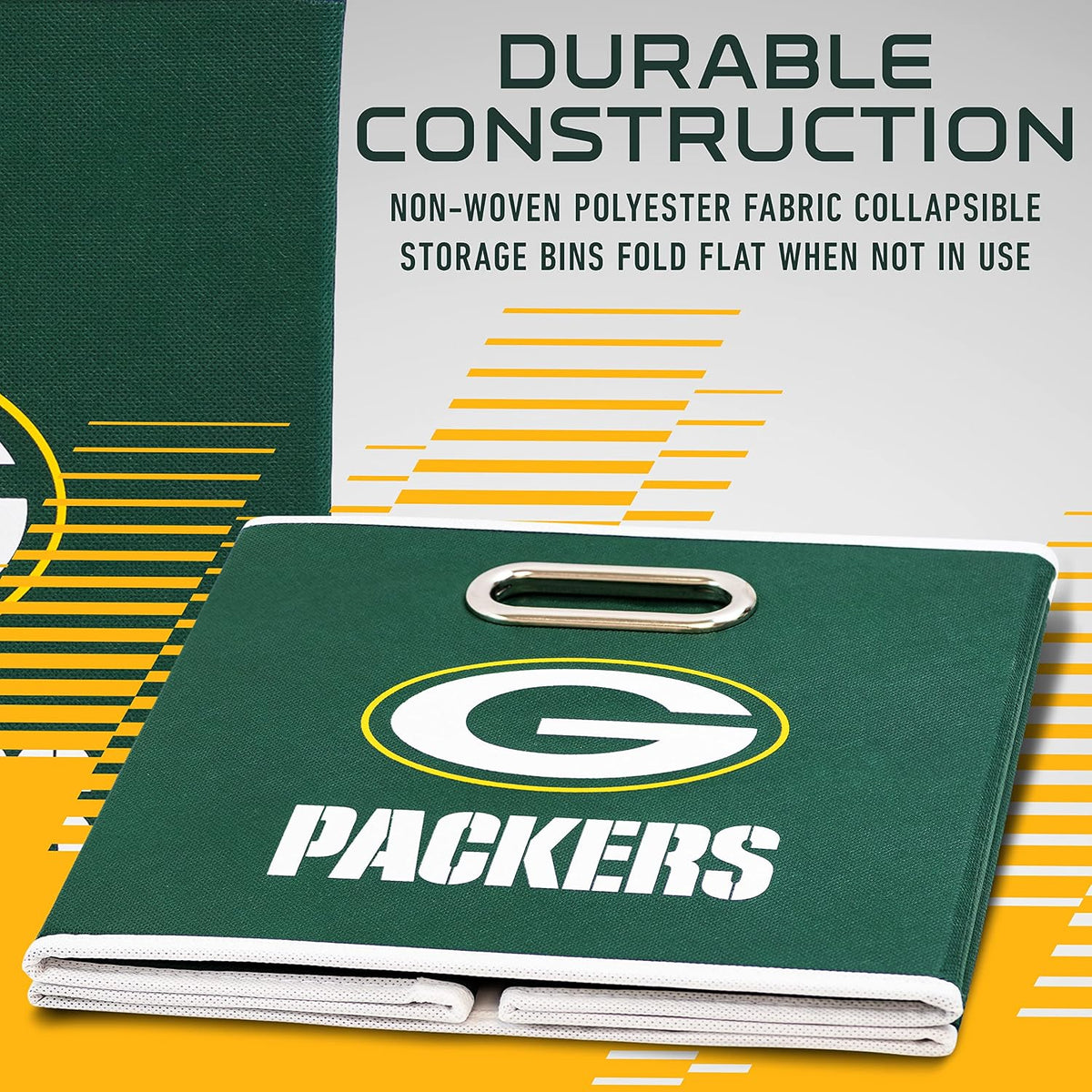 Franklin Sports NFL Green Bay Packers Collapsible Storage Bin