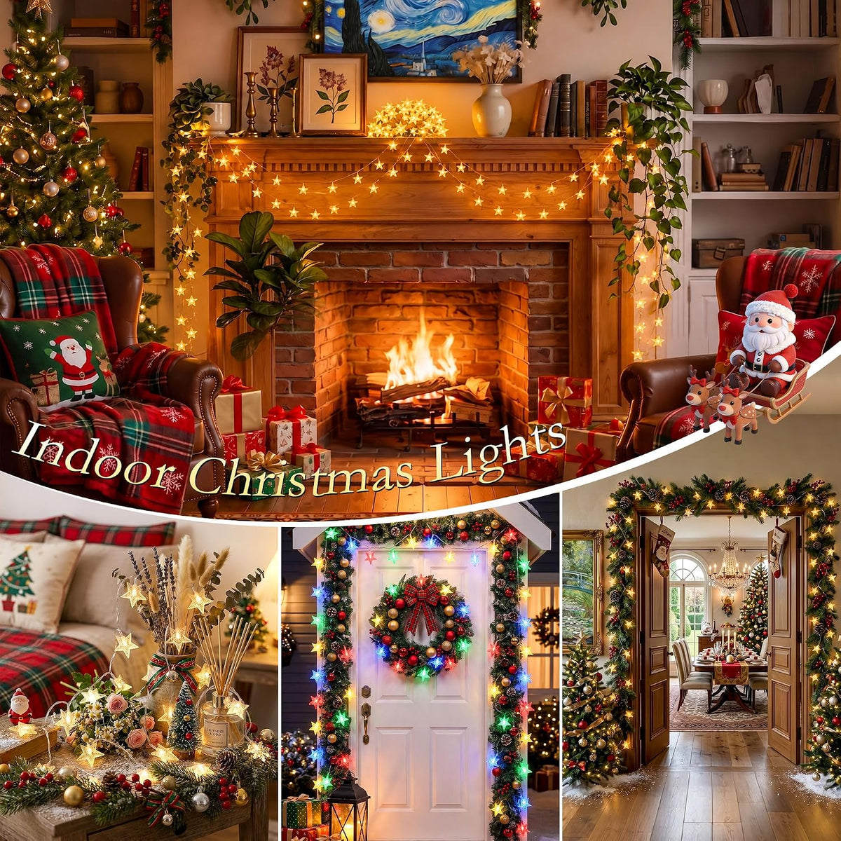 Star Lights String Lights USB 50FT 100 LED Warm White & Multicolor Changing