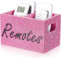 MotiMind Rhinestone Remote Control Holder,Desk Accessories for Gift, Pink