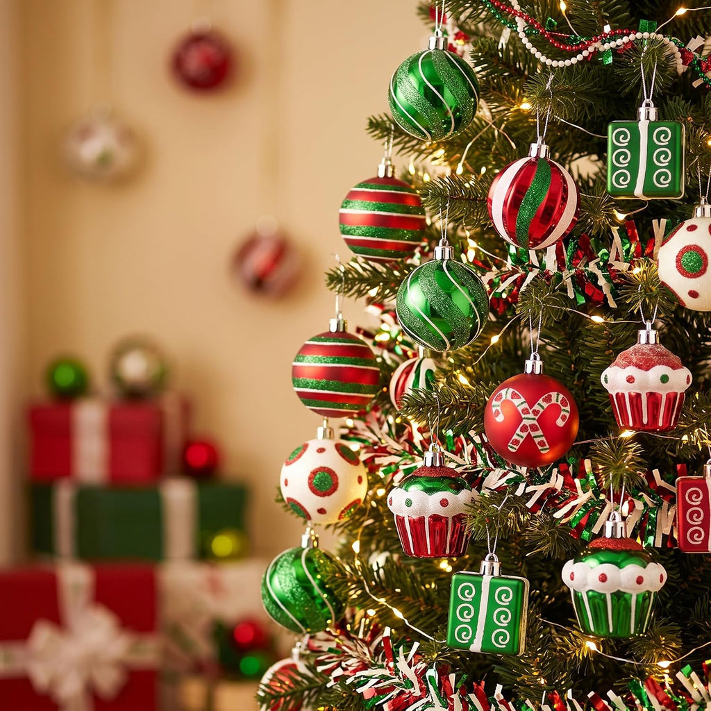 Valery Madelyn 16ct Christmas Ball Ornaments Tree Decorations Set 2.36 Inch
