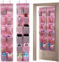 GOMAJI Over the Door Hanging Shoe Organizer, 12 Large Pockets, 2-Pack