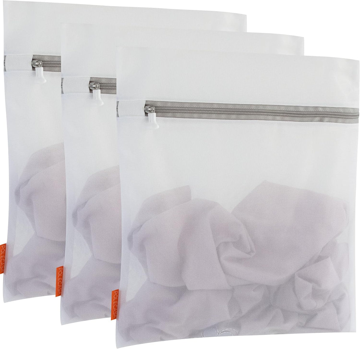 Polecasa Mesh Laundry Bags 3 Pack, 16 x 20" Large, Fine Mesh for Delicates