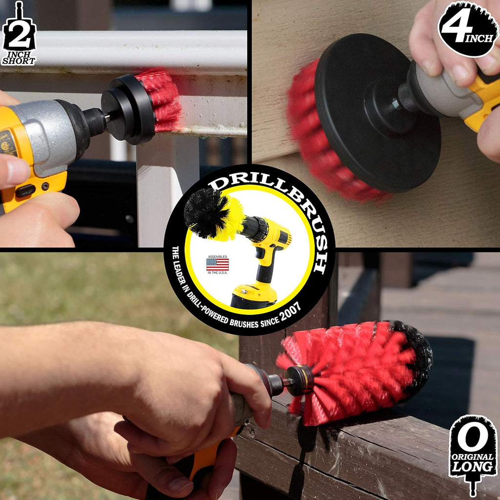 Concrete Stain Remover Brush Set - Home Lawn Equipment Cleaning Tools
