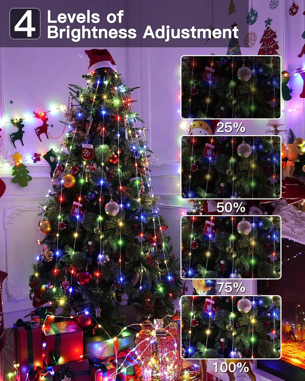 Christmas Lights Outdoor 1000LED 328FT, Multicolor String Lights