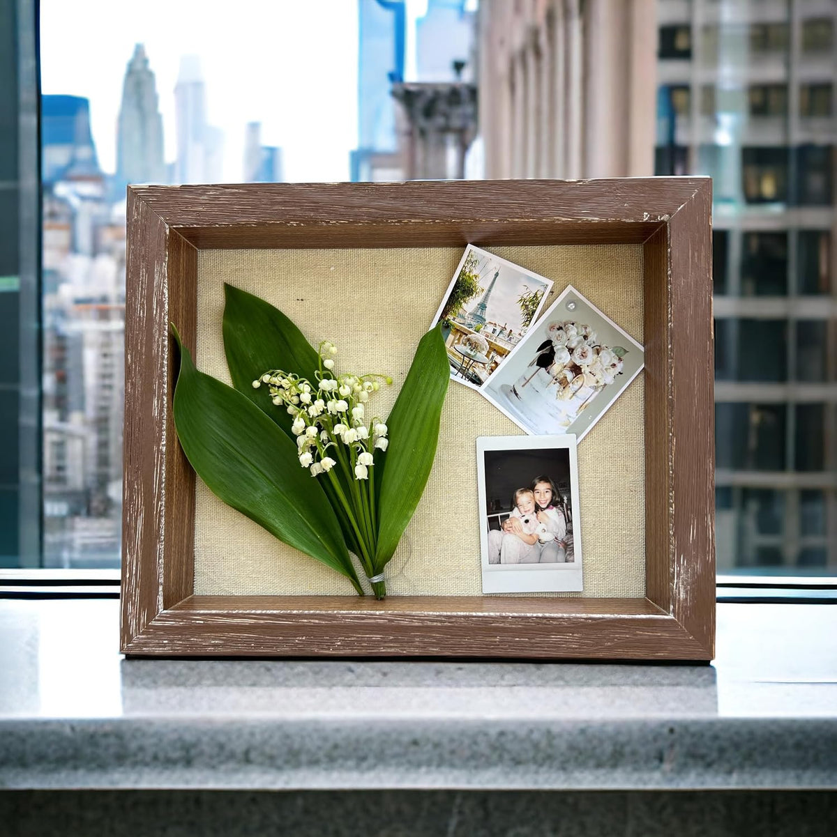 Shadow Box Picture Frame 12x16 Weathered Brown Natural Rustic Solid Wood