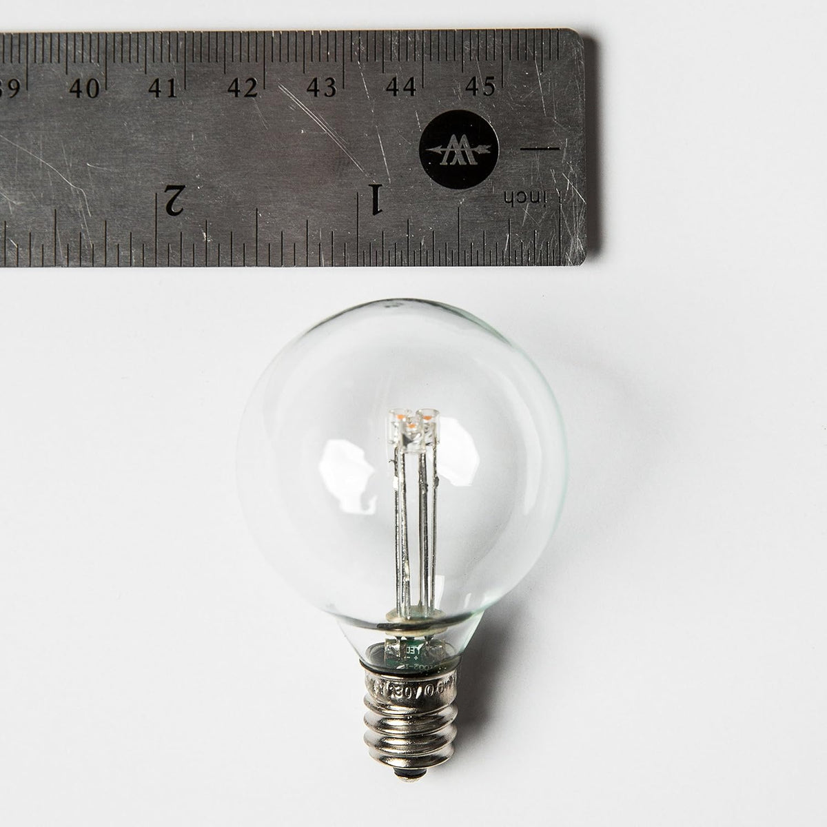 Box of 25 G40 LED Diode Clear 1.6 Inch .6 Watt C7 Base Replacement Bulbs