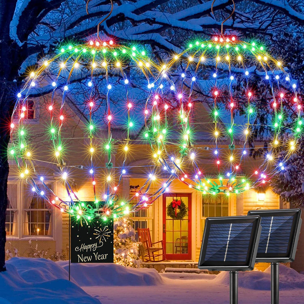 Joomer Solar Christmas Ball Lights, 13in & 11in Foldable Sphere Lights