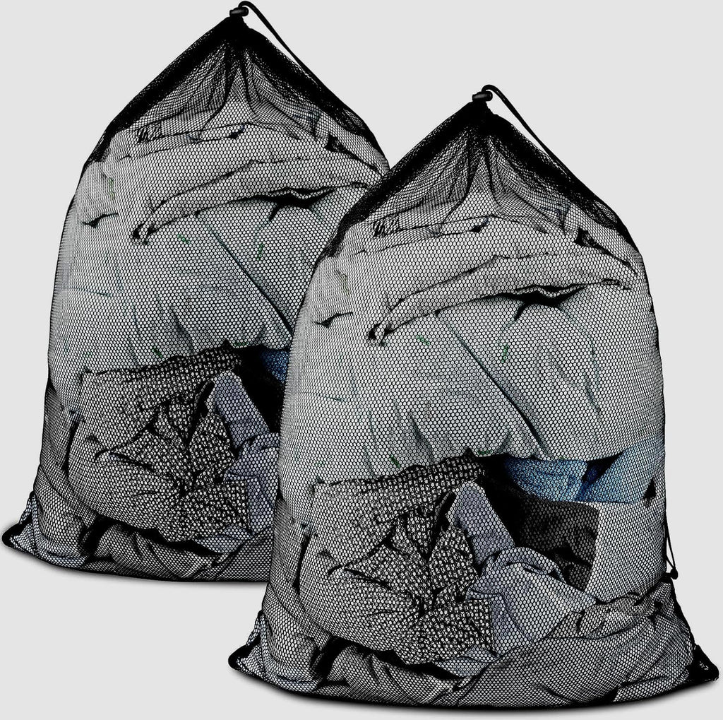 Large Mesh Laundry Bags: 2 Pack 24" x 36" Heavy Duty