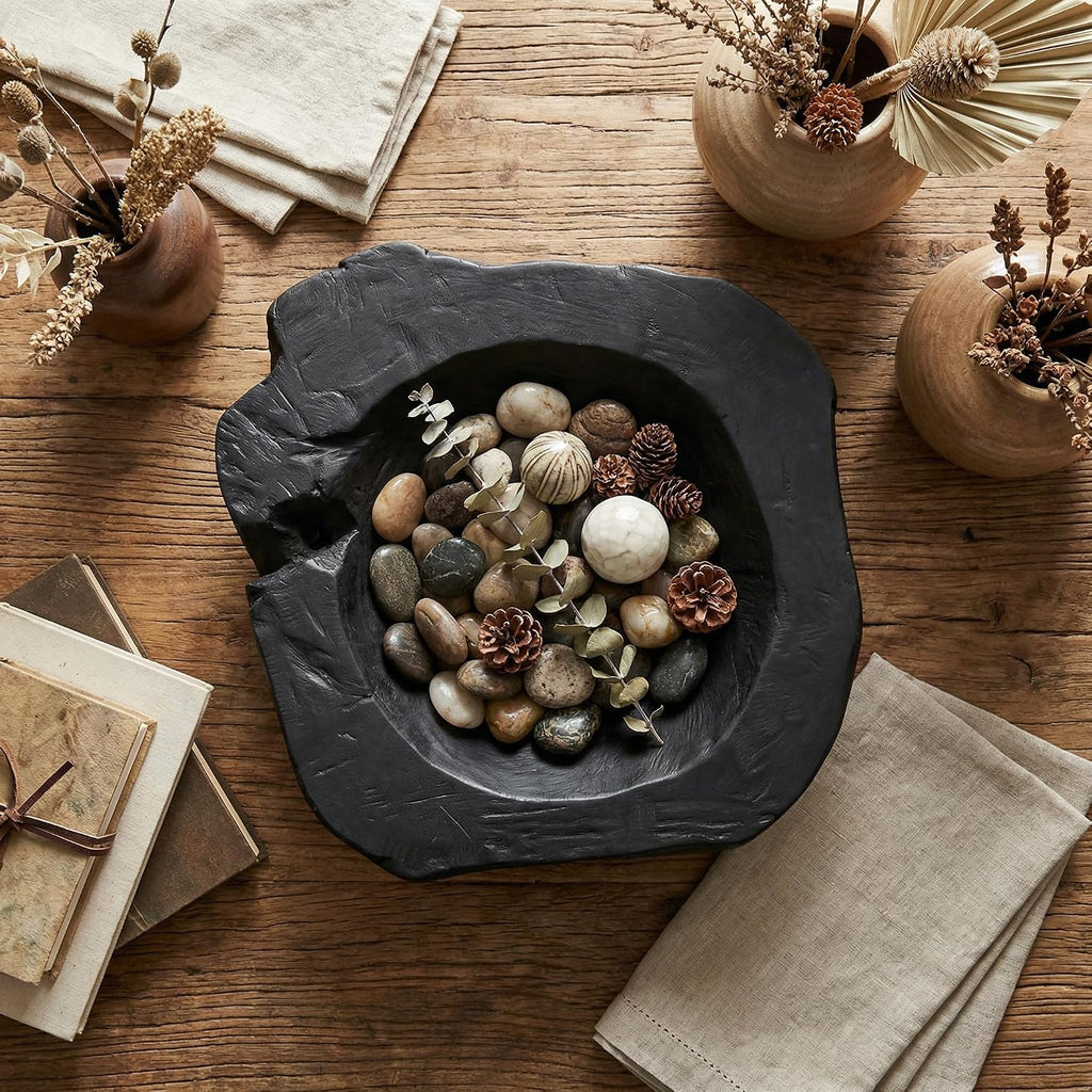 Bare Decor Lomax Wooden Decorative Bowl, Hand Made from Teak Root