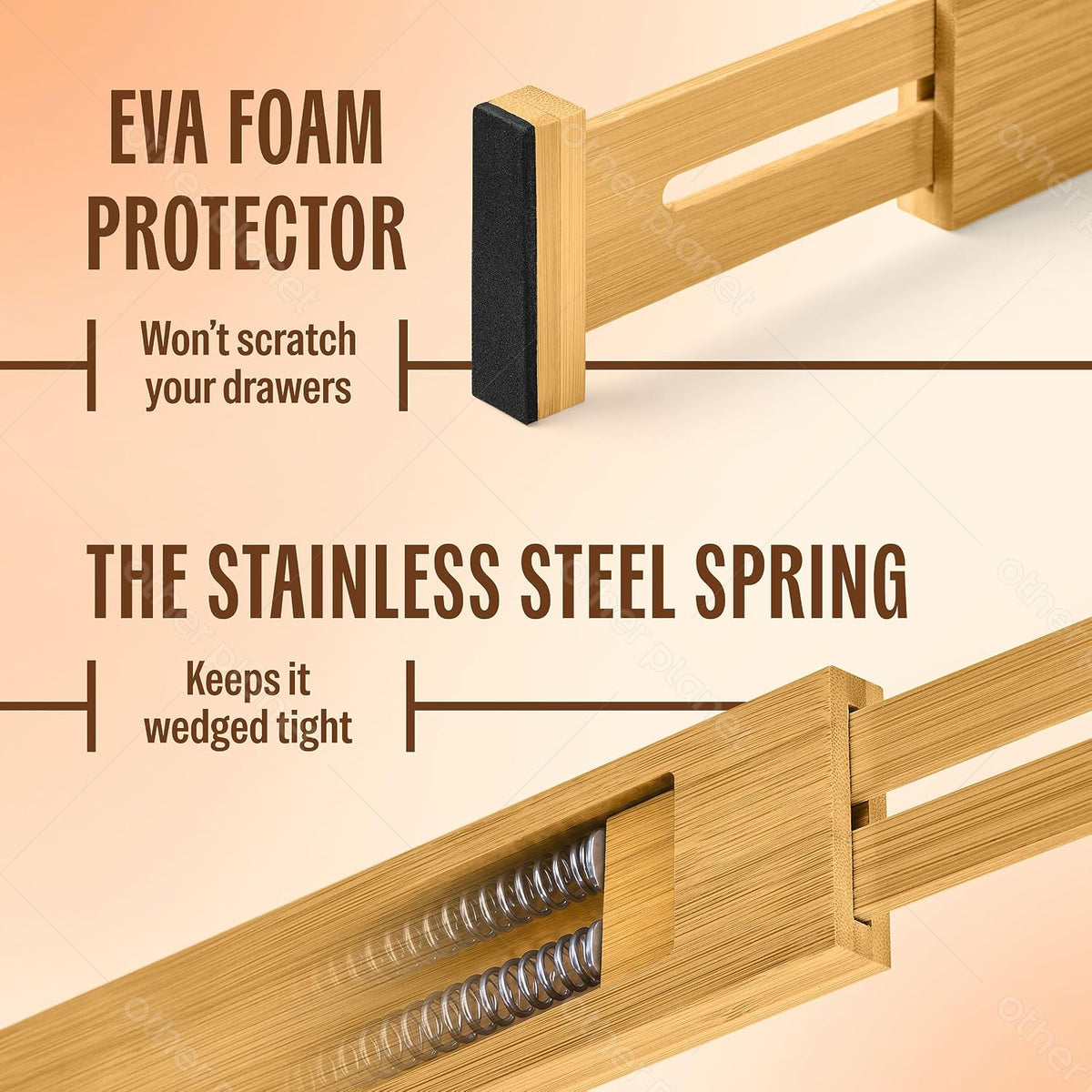 Bamboo Drawer divider for clothes - 6