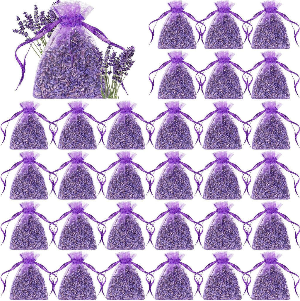 Reginary 30 Pack Lavender Sachets Bulk for Drawers Closets Wedding Favor