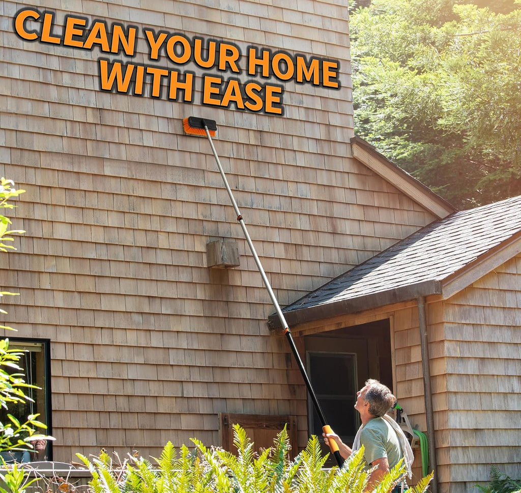 20 Foot High Ceiling Duster Kit and Scrub Brush with 4-12 ft Extension Pole