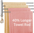 KES Extra Long Swivel Towel Bar 19.5" 4-Arm, Swing Out Towel Rack, 18/8