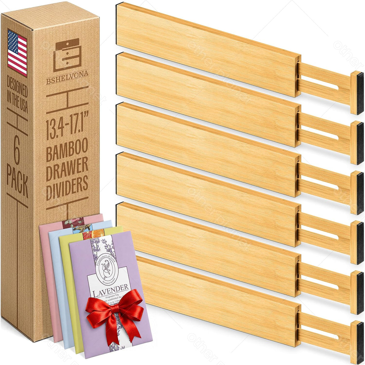 Bamboo Drawer divider for clothes - 6